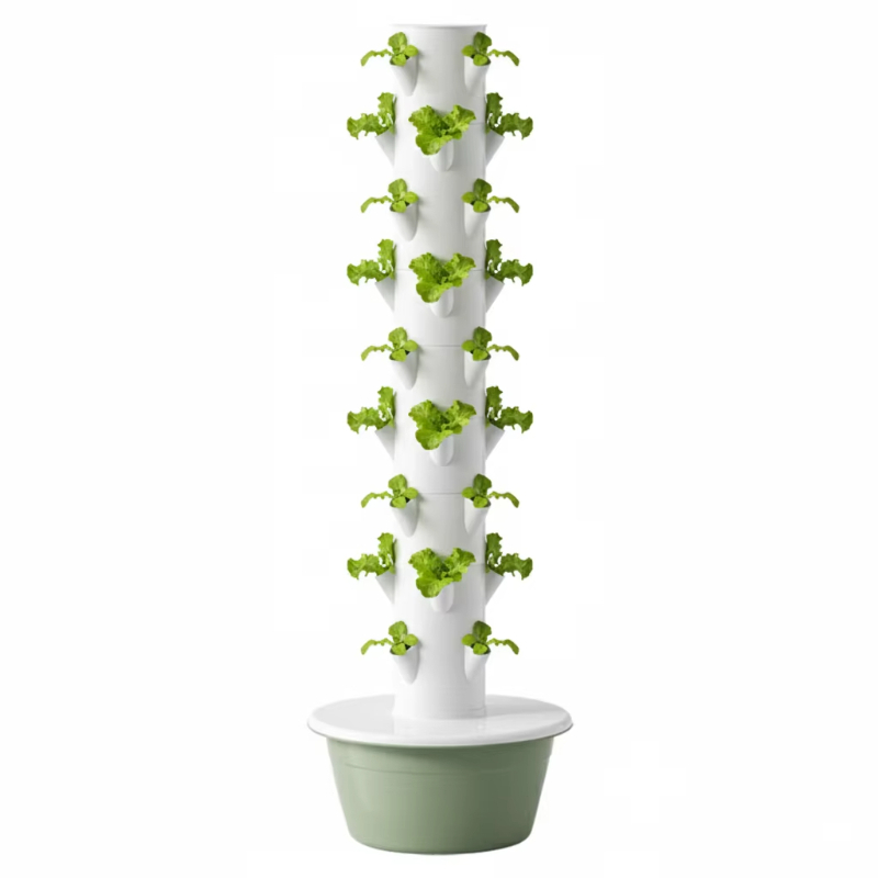 Vertical Planter Tower - ระบบปลูกพืชแบบไฮโดรโปนิกส์ 9 ชั้น สำหรับปลูกสตรอว์เบอร์รี แบบแนวตั้ง