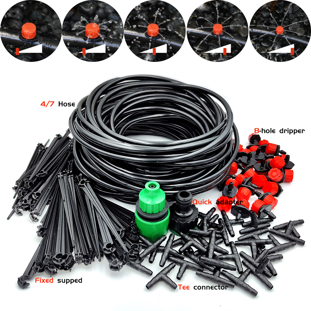 Smart Garden Hose - ระบบรดน้ำแบบหยดอัตโนมัติสำหรับสวนระบบรดน้ำแบบ DIY 15ม.-30ม. อุปกรณ์รดน้ำแบบหยดขนาดเล็กพร้อมเครื่องทำน้ำหยดแบบปรับได้สำหรับเรือนกระจก