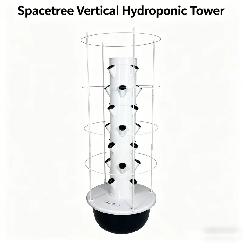 Vertical Planter Tower - ระบบปลูกผักแนวตั้งอัจฉริยะในร่ม - ชุดปลูกผักและสมุนไพรแบบไร้ดินด้วยระบบ Aeroponic