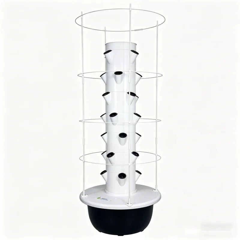 Vertical Planter Tower - หอปลูกผักแนวตั้ง 5 ชั้นแบบไฮโดรโปนิกส์ ยี่ห้อ Spacetree พร้อมโครงปลูกแบบ