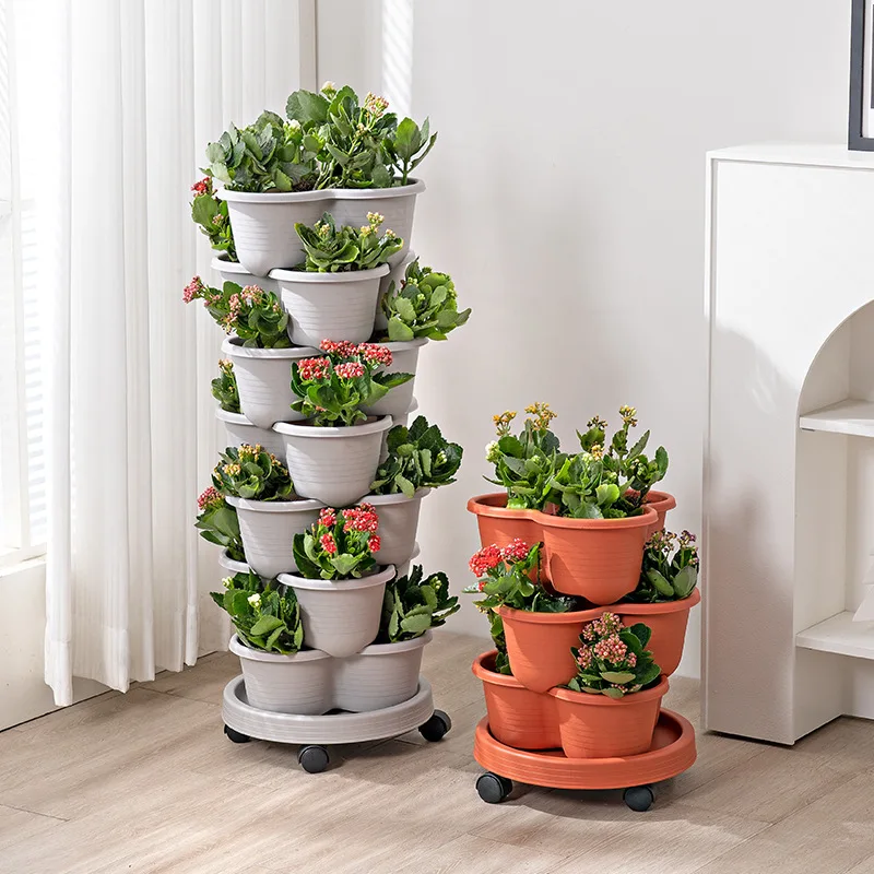 กระถางปลูกสตรอว์เบอร์รี่แบบซ้อ - Vertical Planter Tower บทวิจารณ์และราคา