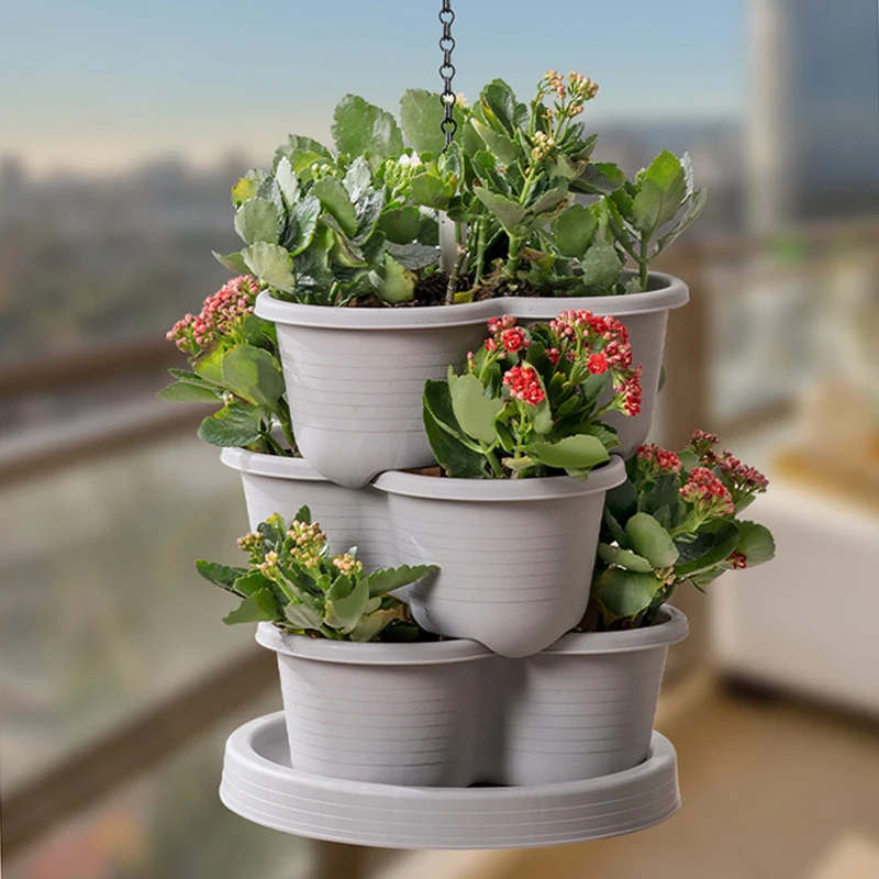 กระถางปลูกสตรอว์เบอร์รี่แบบซ้อ - Vertical Planter Tower บทวิจารณ์และราคา