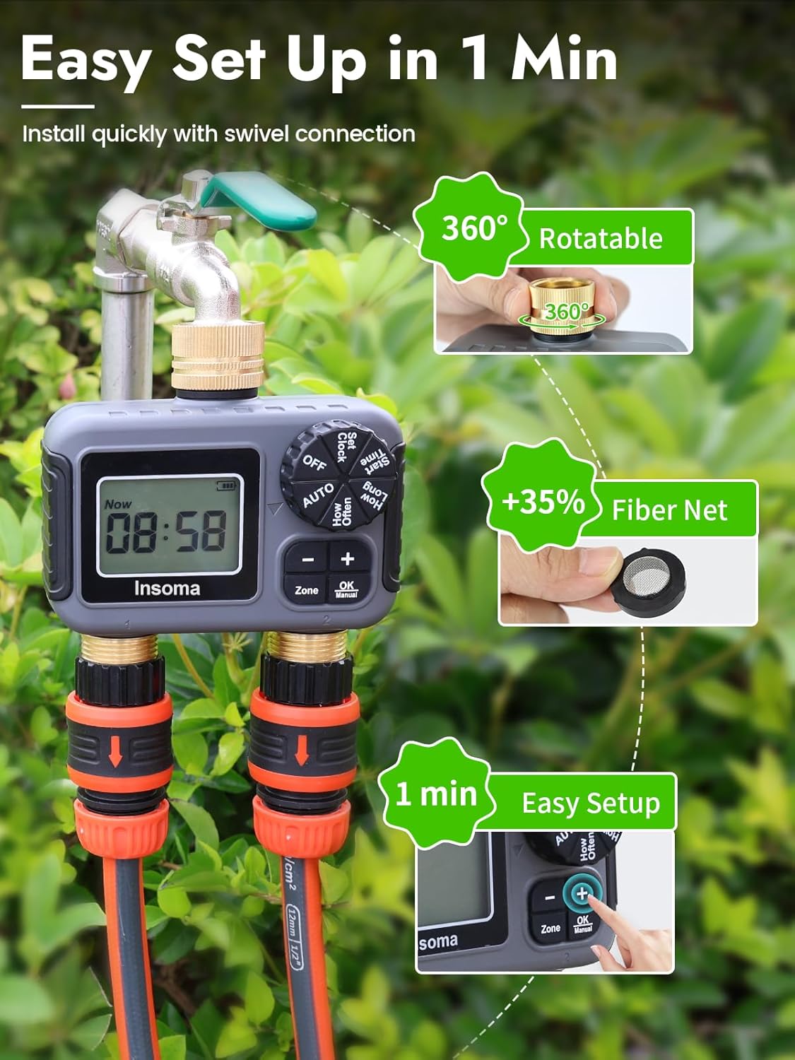 Insoma สมาร์ทระบบรดน้ําชลประทา - Smart Garden Keeper บทวิจารณ์และราคา