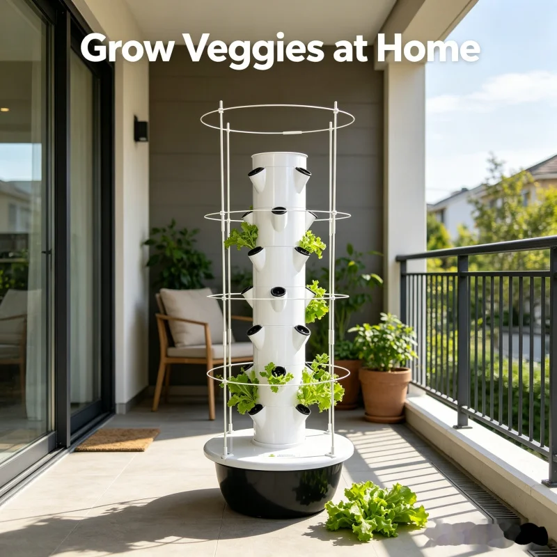 ระบบปลูกผักแนวตั้งอัจฉริยะในร่ - Vertical Planter Tower บทวิจารณ์และราคา