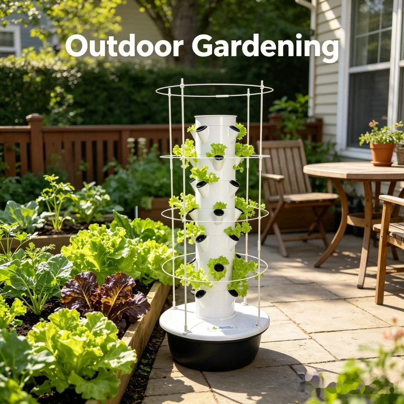 ระบบปลูกผักแนวตั้งอัจฉริยะในร่ - Vertical Planter Tower บทวิจารณ์และราคา