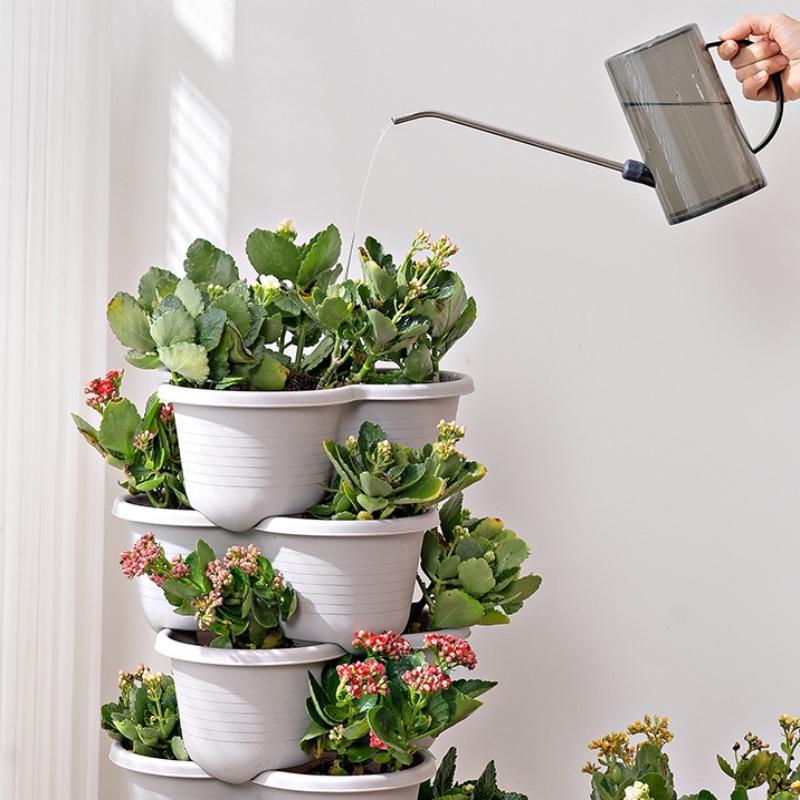กระถางปลูกต้นไม้แบบเรียงซ้อนหล - Vertical Planter Tower บทวิจารณ์และราคา