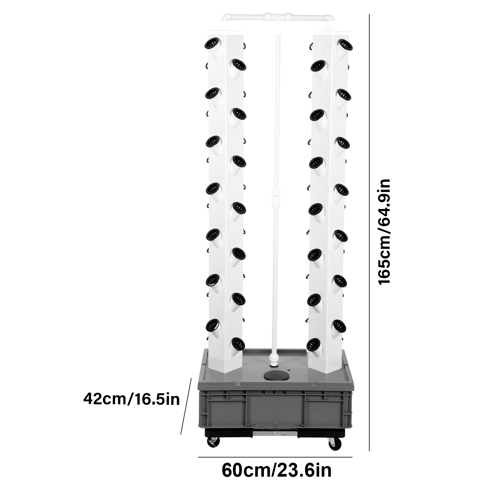 หอปลูกพืชไฮโดรโปนิกส์ 56 ช่อง, - Vertical Planter Tower บทวิจารณ์และราคา