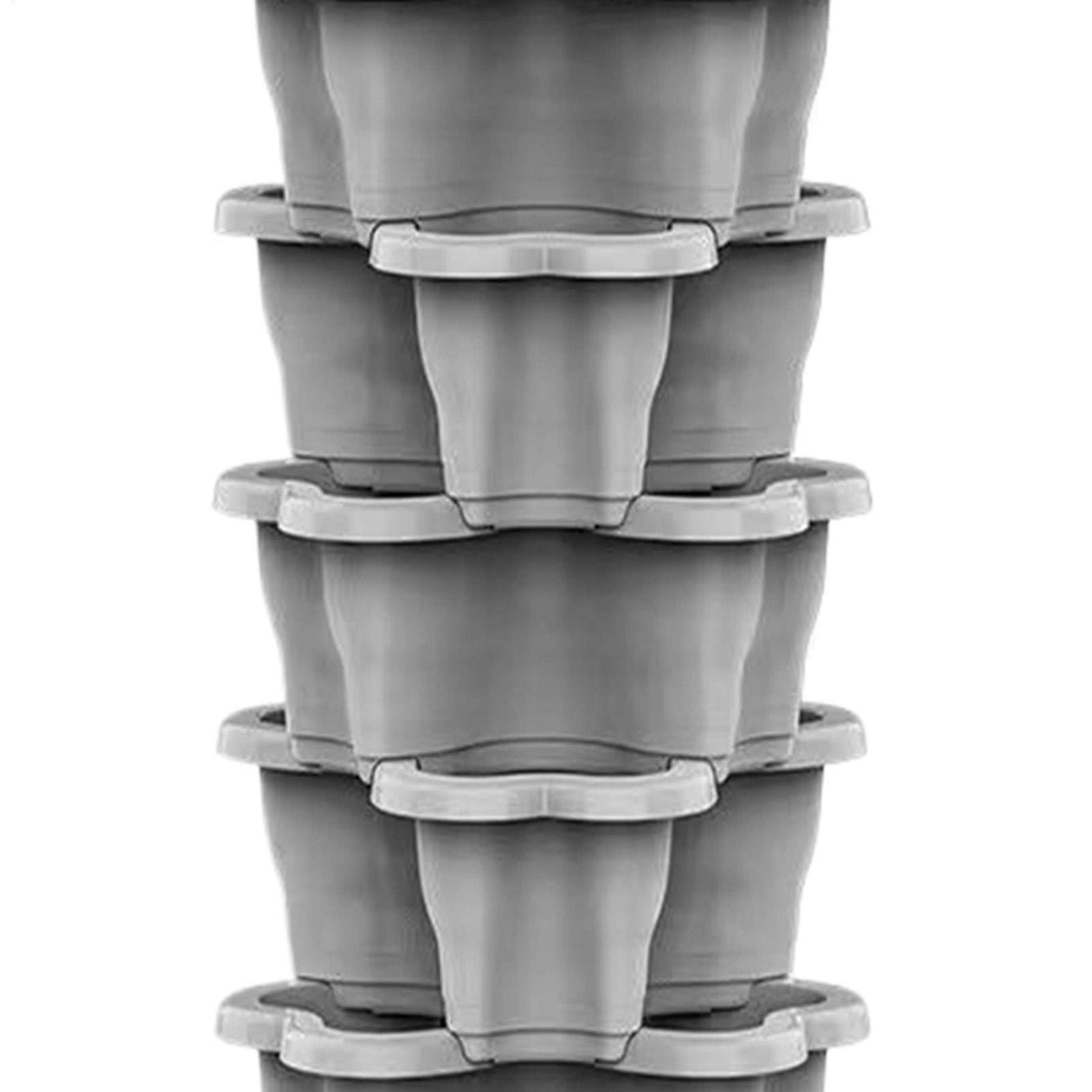 กระถางปลูกต้นไม้แบบเรียงซ้อน 6 - Vertical Planter Tower บทวิจารณ์และราคา