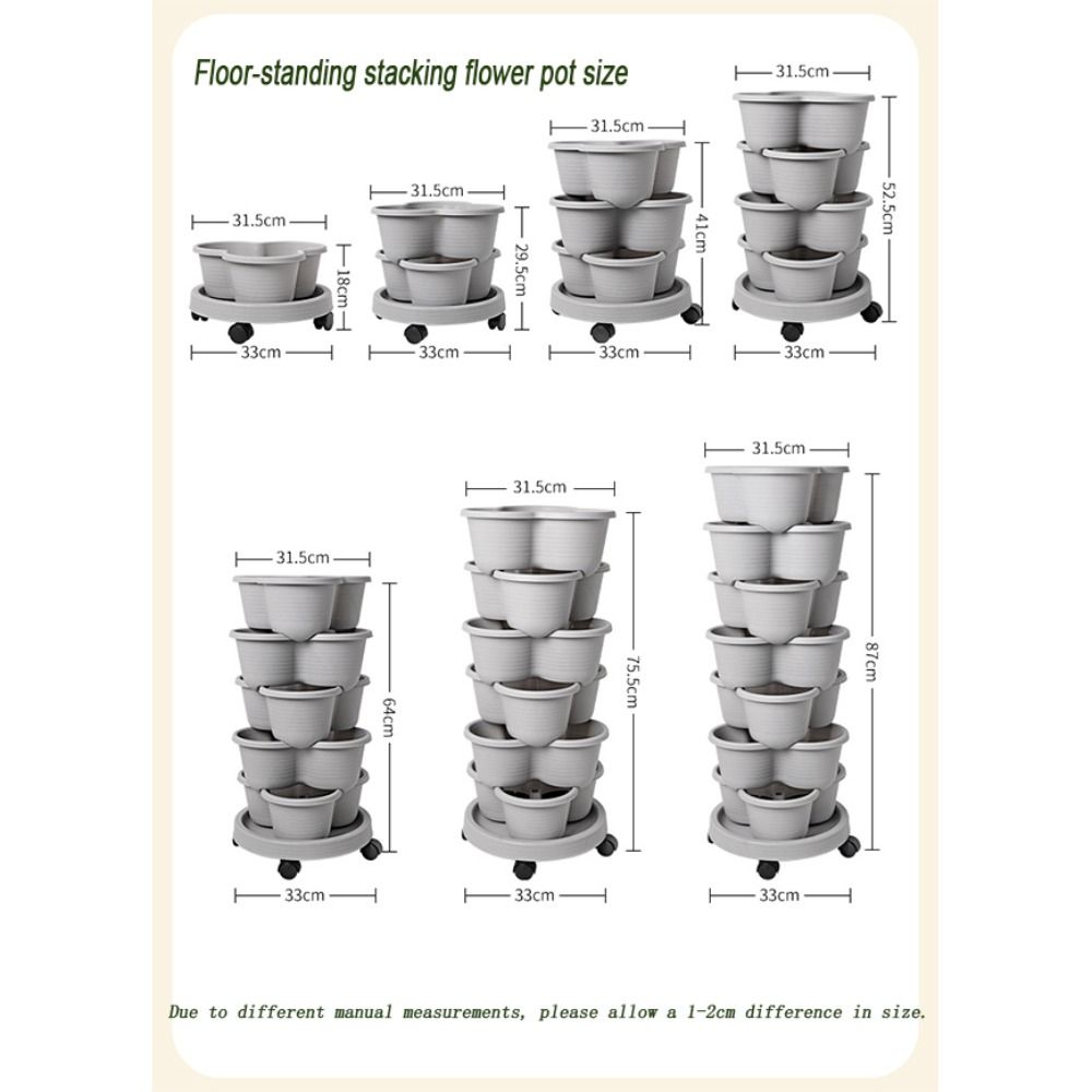 กระถางดอกไม้แบบตั้งซ้อนกันได้ห - Vertical Planter Tower บทวิจารณ์และราคา