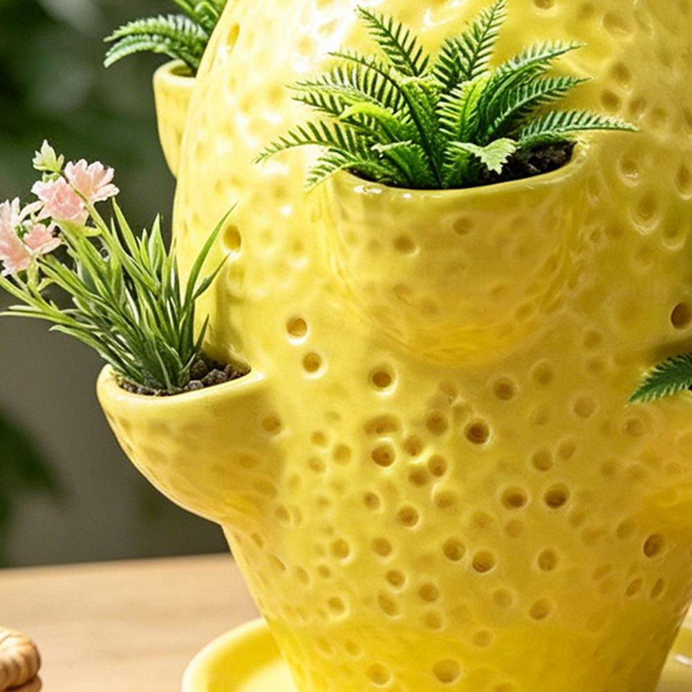 กระถางปลูกต้นไม้แบบนูนลาย กระถ - Vertical Planter Tower บทวิจารณ์และราคา